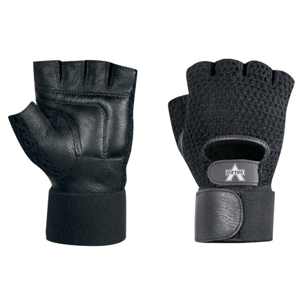 Mesh Material Handling Fingerless Gloves w/ Wrist Strap - Medium