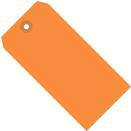 6 <span class='fraction'>1/4</span> x 3 <span class='fraction'>1/8</span>" Orange 13 Pt. Shipping Tags